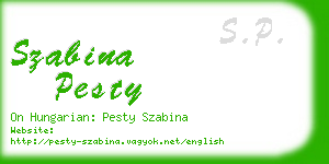 szabina pesty business card